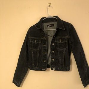 Black denim jacket